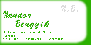 nandor bengyik business card